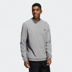 Adidas Core Crew Golf Sweater 9 Adidas Core Crew Golf Sweater -Golf Sweaters Sales Adidas AW22 Core Crew Pullover HN4552 SWADI330 Grey 3 Model 1