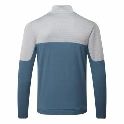 Adidas DWR Block 1/4 Zip Golf Sweater 5 Adidas DWR Block 1/4 Zip Golf Sweater -Golf Sweaters Sales Adidas AW22 DWR Block Quarter Zip HF6528 SWADI326 White Crew Navy Back