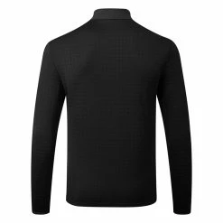 Adidas DWR 1/4 Zip Golf Sweater -Golf Sweaters Sales Adidas AW22 DWR Quarter Zip Left Chest HM8280 SWADI322 Black Back