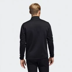 Adidas DWR 1/4 Zip Golf Sweater -Golf Sweaters Sales Adidas AW22 DWR Quarter Zip Left Chest HM8280 SWADI322 Black Model 2