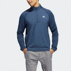 Adidas Statement 1/4 Zip Golf Sweater 17 Adidas Statement 1/4 Zip Golf Sweater -Golf Sweaters Sales Adidas AW22 Fleece Quarter Zip Pullover HT1322 SWADI313 Crew Navy Model 6