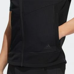 Adidas Statement Full Zip Hooded Golf Vest 10 Adidas Statement Full Zip Hooded Golf Vest -Golf Sweaters Sales Adidas AW22 Hoodie Vest HF6566 SWADI314 L Black Model 2