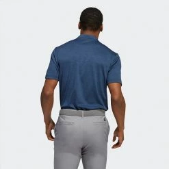 Adidas Texture Stripe Golf Polo Shirt -Golf Sweaters Sales Adidas AW22 Texture Stripe Polo Shirt HM8261 SHADI686 Collegiate Navy Crew Navy Model 3