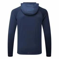 Adidas 3 Stripe COLD.RDY Golf Hoodie -Golf Sweaters Sales Adidas AW22 Three Stripe Cold.Rdy Hoodie HS4813 SWADI318 Collegiate Navy Back