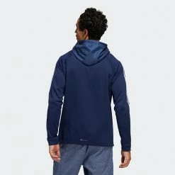 Adidas 3 Stripe COLD.RDY Golf Hoodie -Golf Sweaters Sales Adidas AW22 Three Stripe Cold.Rdy Hoodie HS4813 SWADI318 Collegiate Navy Model 3