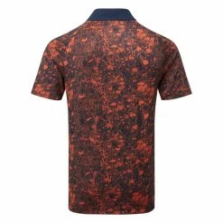 Adidas Mesh Print Golf Polo Shirt -Golf Sweaters Sales Adidas SS23 Mesh Print Polo IB3803 SHADI709 S Collegiate Navy Red Back