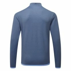 Adidas Microdot 1/4 Zip Golf Sweater 5 Adidas Microdot 1/4 Zip Golf Sweater -Golf Sweaters Sales Adidas SS23 Microdot Quarter Zip Sweater HS7588 SWADI340 S Collegiate Navy Blue Fusion Back