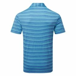 Adidas Two Colour Stripe Polo Shirt -Golf Sweaters Sales Adidas SS23 Two Colour Stripe Polo HR8009 SHADI732 S Blue Fusion Preloved Blue Back