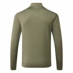 Adidas DWR 1/4 Zip Golf Sweater 5 Adidas DWR 1/4 Zip Golf Sweater -Golf Sweaters Sales Adidas DWR 1 4 Zip Golf Sweater Olive Strata HY3907 Back