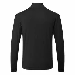 Adidas Elevated 1/4 Zip Golf Sweater -Golf Sweaters Sales Adidas Elevated 1 4 Zip Golf Sweater Black IB6115 Back