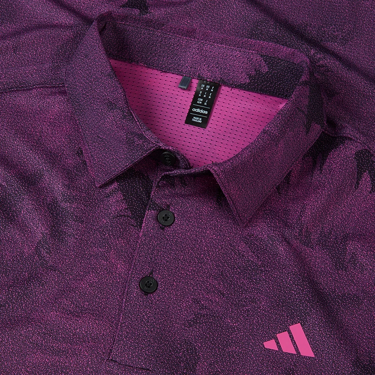 Adidas Flower Mesh Golf Polo Shirt - Image 2