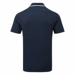 Adidas Go-To Pique Golf Polo Shirt -Golf Sweaters Sales Adidas SS23 Go To Pique Polo HR7975 SHADI710 Collegiate Navy Back