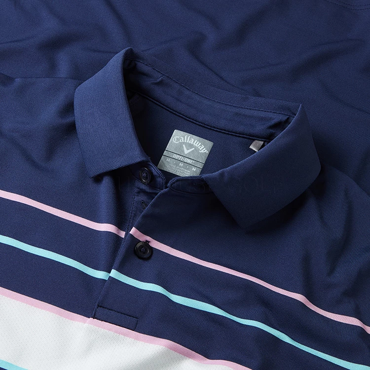 Callaway Resort Ventilated Shoulder Block Print Golf Polo Shirt 2 Callaway Resort Ventilated Shoulder Block Print Golf Polo Shirt - Image 2