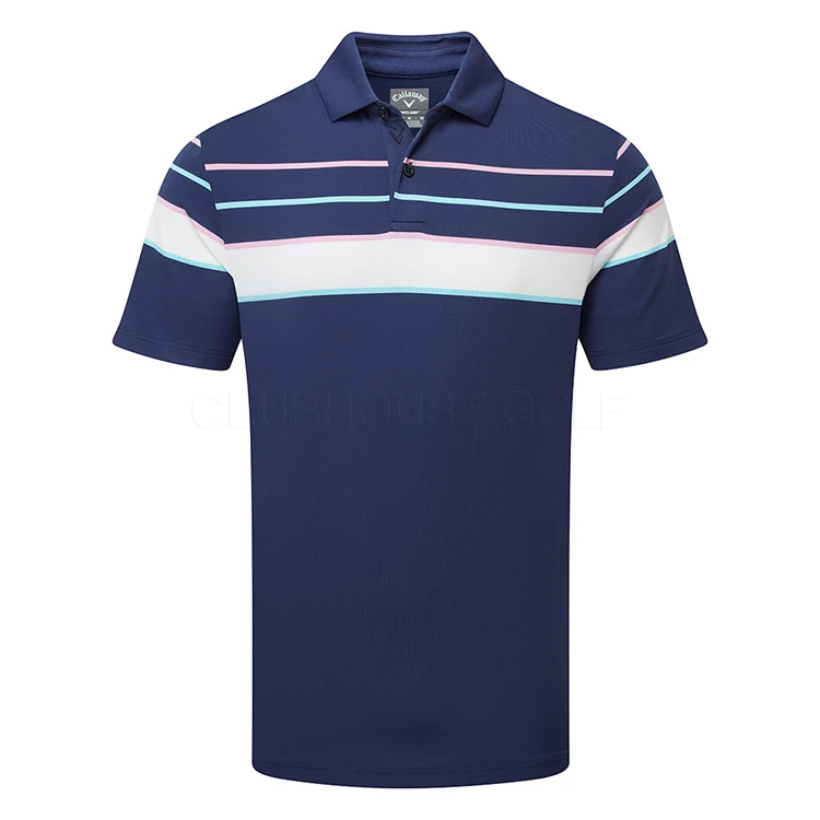 Callaway Resort Ventilated Shoulder Block Print Golf Polo Shirt 1 Callaway Resort Ventilated Shoulder Block Print Golf Polo Shirt