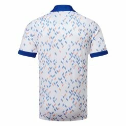 Callaway X-Series All Over Chev Print Golf Polo Shirt -Golf Sweaters Sales Callaway AW22 X Series All Over Chev Print Polo Shirt CGKSC027 100 SHCAL257 S Bright White Back