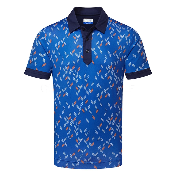 Callaway X-Series All Over Chev Print Golf Polo Shirt 1 Callaway X-Series All Over Chev Print Golf Polo Shirt