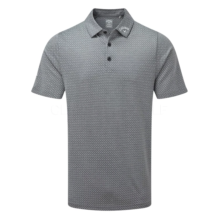 Callaway Soft Touch Micro Print Golf Polo Shirt Caviar 1 Callaway Soft Touch Micro Print Golf Polo Shirt Caviar