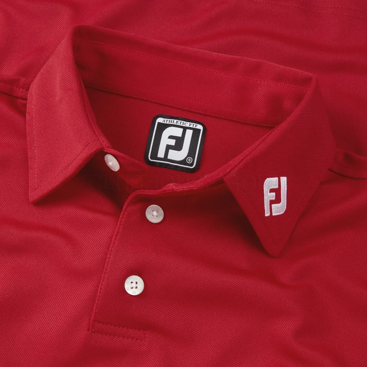 FootJoy Stretch Pique Solid Golf Polo Shirt 2 FootJoy Stretch Pique Solid Golf Polo Shirt - Image 2