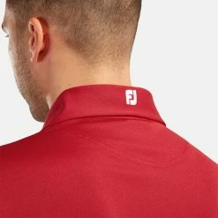 FootJoy Stretch Pique Solid Golf Polo Shirt 10 FootJoy Stretch Pique Solid Golf Polo Shirt -Golf Sweaters Sales FOOTJOY PERF SS SHIRT ATH RED Model 2
