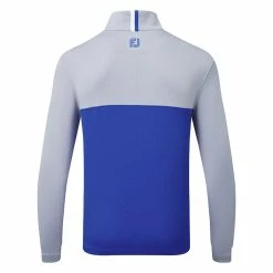 FootJoy Colour Blocked Chill-Out 1/2 Zip Golf Pullover 8 FootJoy Colour Blocked Chill-Out 1/2 Zip Golf Pullover -Golf Sweaters Sales FootJoy SS22 Colour Blocked Chill Out 1 2 Zip Golf Sweater Dove Grey Royal 88403 Back