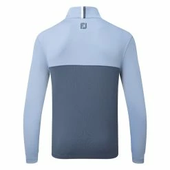 FootJoy Colour Blocked Chill-Out 1/2 Zip Golf Pullover -Golf Sweaters Sales FootJoy SS22 Colour Blocked Chill Out 1 2 Zip Golf Sweater Dusk Blue Ink 88402 Back