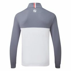 FootJoy Colour Blocked Chill-Out 1/2 Zip Golf Pullover -Golf Sweaters Sales FootJoy SS22 Colour Blocked Chill Out 1 2 Zip Golf Sweater Graphite White 88401 Back