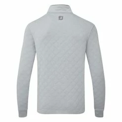 FootJoy Diamond Jacquard Chill-Out 1/4 Zip Golf Pullover 8 FootJoy Diamond Jacquard Chill-Out 1/4 Zip Golf Pullover -Golf Sweaters Sales FootJoy SS22 Diamond Jacquard Chill Out 1 4 Zip Golf Sweater Grey Charcoal 88453 Back