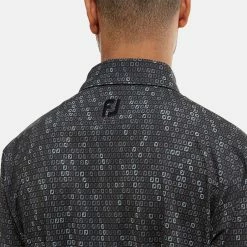 FootJoy Digital Camo FJ Print Lisle Golf Polo Shirt 10 FootJoy Digital Camo FJ Print Lisle Golf Polo Shirt -Golf Sweaters Sales FootJoy SS22 Digital Camo FJ Print Lisle Golf Polo Shirt Black 88437 Model 2