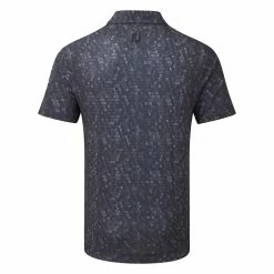 FootJoy Digital Camo FJ Print Lisle Golf Polo Shirt -Golf Sweaters Sales FootJoy SS22 Digital Camo FJ Print Lisle Golf Polo Shirt Navy 88436 back