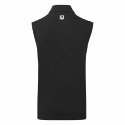 FootJoy Knit Full Zip Golf Vest -Golf Sweaters Sales FootJoy SS22 Knit Full Zip Golf Vest Black 88455 Back