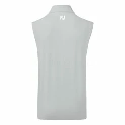 FootJoy Knit Full Zip Golf Vest -Golf Sweaters Sales FootJoy SS22 Knit Full Zip Golf Vest Grey 88457 Back