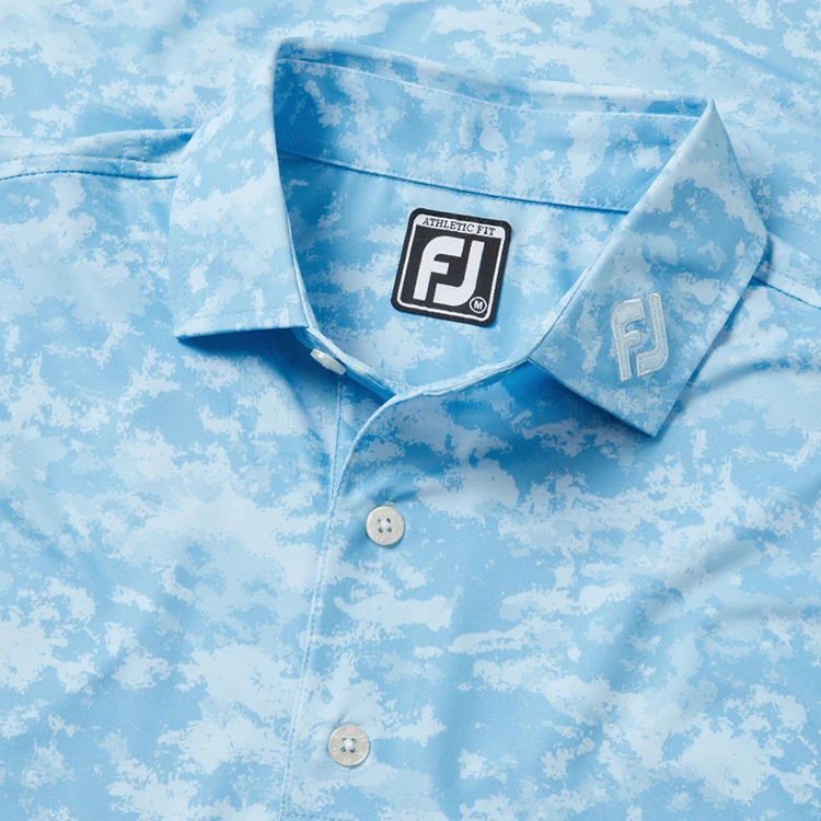 FootJoy Cloud Camo Lisle Golf Polo Shirt 2 FootJoy Cloud Camo Lisle Golf Polo Shirt - Image 2
