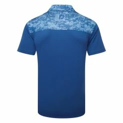 FootJoy Cloud Camo Trim Lisle Golf Polo Shirt -Golf Sweaters Sales FootJoy SS23 Cloud Camo Trim Lisle Polo Shirt 80009 SHFOO232 S Twilight Back