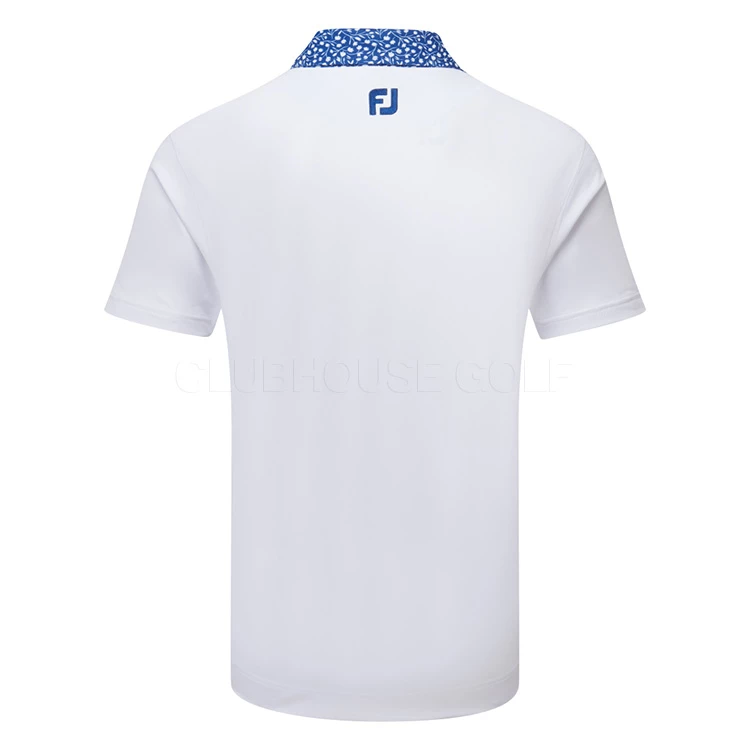 FootJoy Tossed Tulip Trim Pique Golf Polo Shirt 3 FootJoy Tossed Tulip Trim Pique Golf Polo Shirt - Image 3