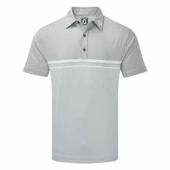 FootJoy Engineered Heather Striped Lisle Golf Polo Shirt