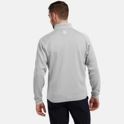 FootJoy Chill-Out 1/4 Zip Golf Pullover -Golf Sweaters Sales FootJoy SS19 Chill Out 2.0 Pullover 90149 Code SWFOO091 HeatherGrey Model 3