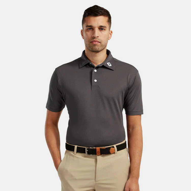 FootJoy Stretch Pique Solid Golf Polo Shirt - Image 4