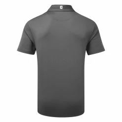 FootJoy Stretch Pique Solid Golf Polo Shirt -Golf Sweaters Sales FootJoy SS21 Stretch Pique Solid Polo Shirt 92420 Code SHFOO164 Charcoal back