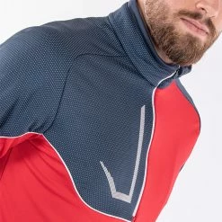 Galvingreen Galvin Green Daxton Insula Golf Pullover -Golf Sweaters Sales Galvin Green AW22 DAXTON G124202 RED NAVY WHITE Model 2