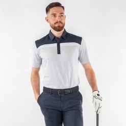 Galvingreen Galvin Green Mapping Golf Polo Shirt 9 Galvingreen Galvin Green Mapping Golf Polo Shirt -Golf Sweaters Sales Galvin Green AW22 Mapping Polo Shirt G136403 SHGAL574 M Cool Grey Navy White Model 1