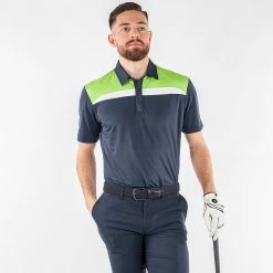 Galvingreen Galvin Green Mapping Golf Polo Shirt -Golf Sweaters Sales Galvin Green AW22 Mapping Polo Shirt G136438 SHGAL576 M Navy Lime White Model 1