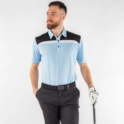 Galvingreen Galvin Green Mapping Golf Polo Shirt -Golf Sweaters Sales Galvin Green AW22 Mapping Polo Shirt G136467 SHGAL577 L Bluebell Black White Model 1