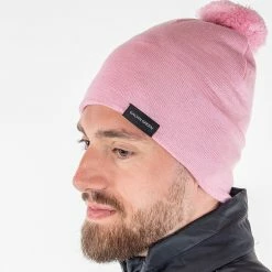 Galvingreen Galvin Green Lemmy Interface-1 Bobble Golf Beanie -Golf Sweaters Sales Galvin Green Lemmy Knitted Hat Light Pink 4