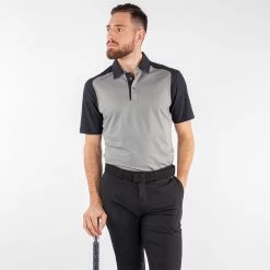Galvingreen Galvin Green Massimo Golf Polo Shirt -Golf Sweaters Sales Galvin Green SS22 Massimo Polo Shirt G127307 Code SHGAL555 M Sharkskin Black Model 1