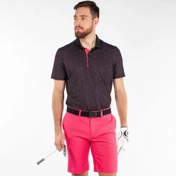 Galvingreen Galvin Green Mayson Golf Polo Shirt -Golf Sweaters Sales Galvin Green SS22 Mayson Polo Shirt G126797 Code SHGAL538 M Black Pink model 1