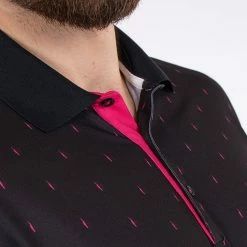 Galvingreen Galvin Green Mayson Golf Polo Shirt -Golf Sweaters Sales Galvin Green SS22 Mayson Polo Shirt G126797 Code SHGAL538 M Black Pink model 2
