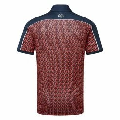 Galvingreen Galvin Green Millard Golf Polo Shirt 5 Galvingreen Galvin Green Millard Golf Polo Shirt -Golf Sweaters Sales Galvin Green SS23 Millard Polo Shirt G137335 SHGAL606 S Navy Orange White Back