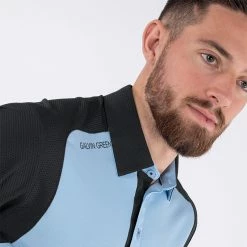 Galvingreen Galvin Green Massimo Golf Polo Shirt -Golf Sweaters Sales Galvin Green Massimo Golf Polo Shirt Blue Bell Black G127367 SHGAL579 Model 2