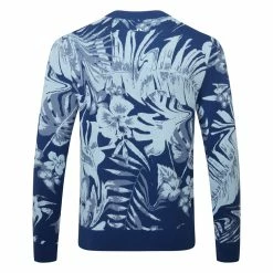 Jlindeberg J.Lindeberg Percy Golf Sweater -Golf Sweaters Sales J.Lindeberg AW22 Percy Sweater GMJKW7424 0470 SWLIN089 Hibiscus Blue Back