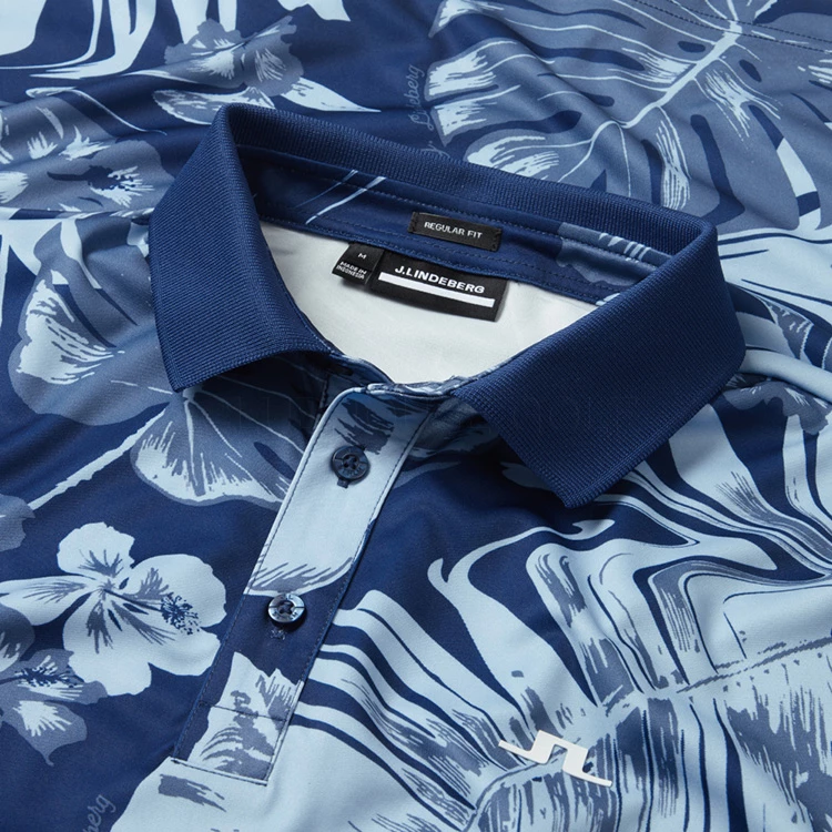 Jlindeberg J.Lindeberg Martin Print Golf Polo Shirt 2 Jlindeberg J.Lindeberg Martin Print Golf Polo Shirt - Image 2
